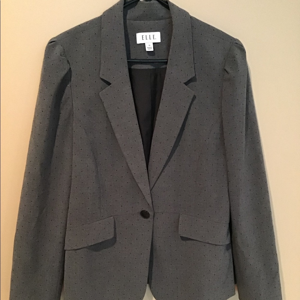 Grey with black dots blazer
